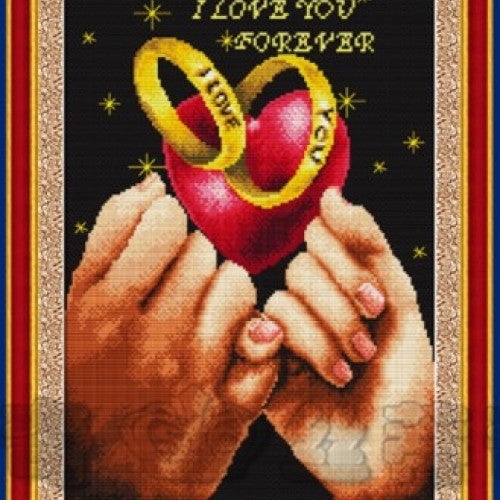 DOME Cross Stitch I Love You