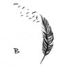 Left Right Flying Feather Wall Stickers